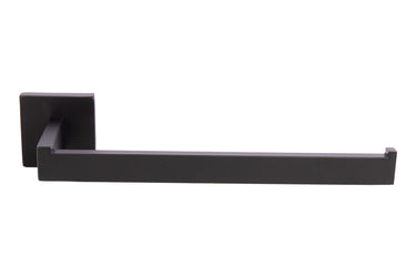 Cofan – Toallero de Baño Negro Mate 27 cm | Acero Inoxidable | Diseño Cuadrado | Kit de Fijación Incluido